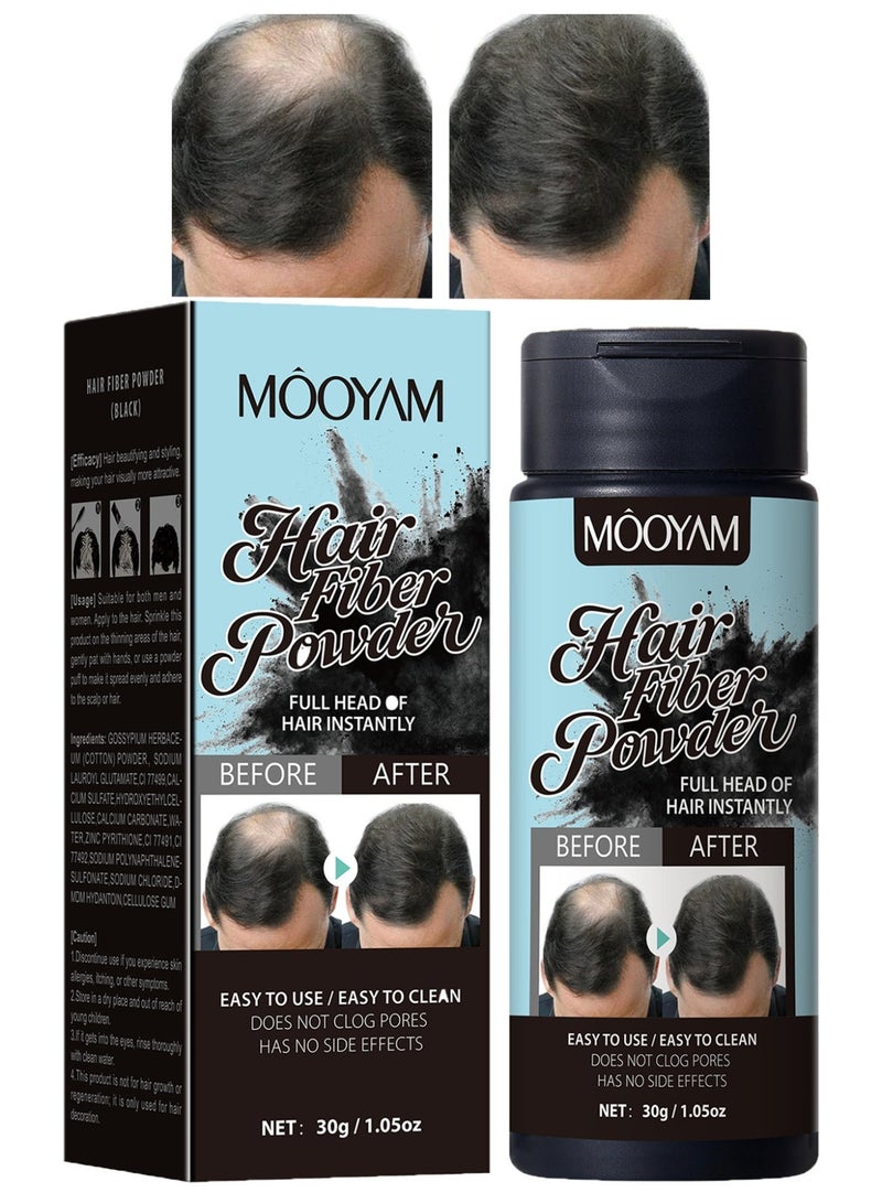 MOOYAM Hair Building Fibers Instantly Full Head of Hair for Thinning Hair Easy to Use No Side Effects Does Not Clog Pores Black - Image 2